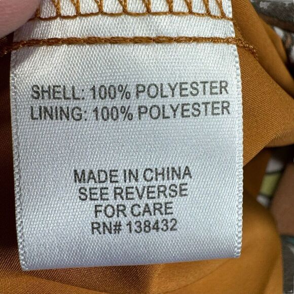 ModCloth S In With Excitement Brown Floral Mock Neck Dress Retro 70s Sleeveless - Picture 9 of 11